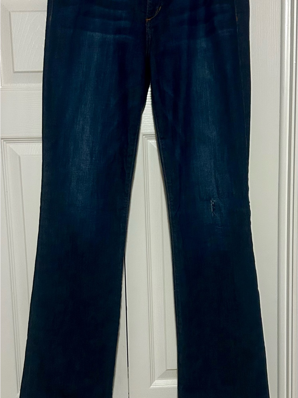 Joe's Jeans Dark Blue Wide-Leg Jeans. Distressed W31
